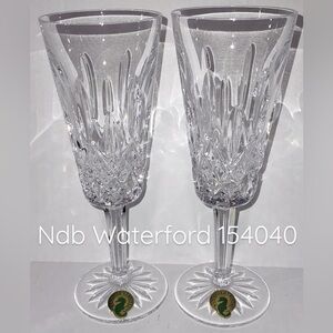 Waterford Lismore Champagne Flute Pair, 4oz, NEW